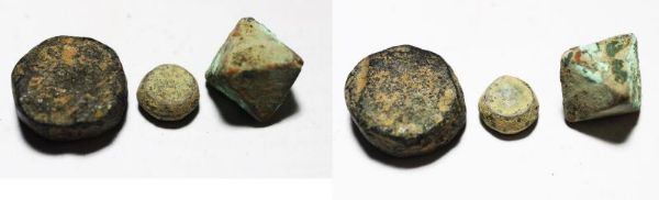 Picture of LOT OF 3 ANCIENT BRONZE WEIGHTS. ROMAN - ISLAMIC. 300 - 1200 A.D