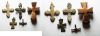 Picture of ANCIENT BYZANTINE. LOT OF 5 CROSSES , BRONZE & SILVER 800 - 1000 A.D. NO SUSPENSION LOOPS