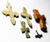 Picture of ANCIENT BYZANTINE. LOT OF 5 CROSSES , BRONZE & SILVER 800 - 1000 A.D. NO SUSPENSION LOOPS