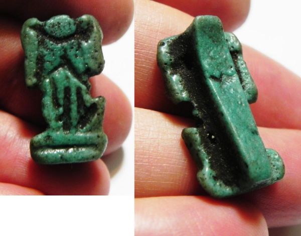 Picture of ANCIENT EGYPT. NICE FAIENCE AMULET OF SHU . 600 - 300 B.C