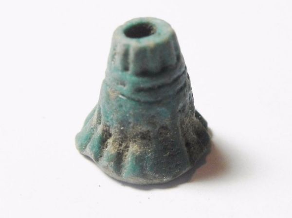 Picture of ANCIENT EGYPT , FAIENCE LOTUS FLOWER AMULET.1075 - 600 B.C