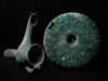 Picture of BEAUTIFUL ROMAN BRONZE OIL LAMP WITH PLATE, 100 - 200 A.D