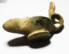 Picture of ANCIENT ROMAN BRONZE OIL LAMP WITH ARAMAIC LETTER "SHIN". 100 A.D