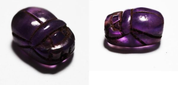 Picture of ANCIENT EGYPT. NEW KINGDOM AMETHYST SCARAB. 1400 B.C