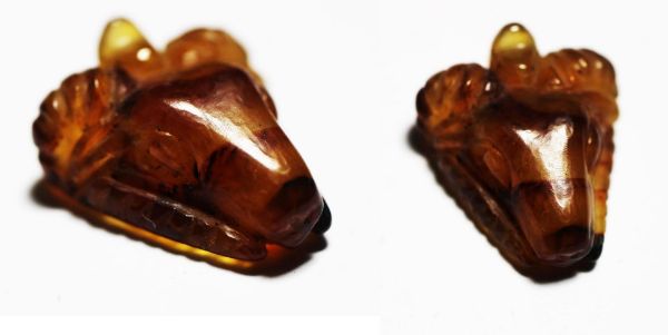 Picture of ANCIENT EGYPT , NEW KINGDOM AGATE RAM'S HEAD- KHNUM. 1400 B.C