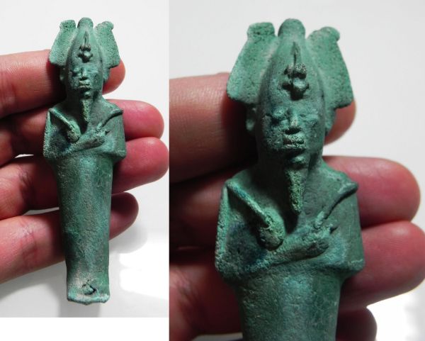 Picture of ANCIENT EGYPT. BRONZE STATUE OF OSIRIS.  600 - 300 B.C