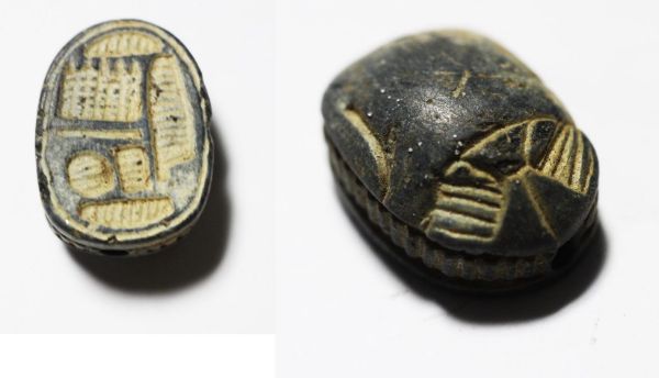 Picture of ANCIENT EGYPT. STONE SCARAB. NEW KINGDOM. 1400 B.C