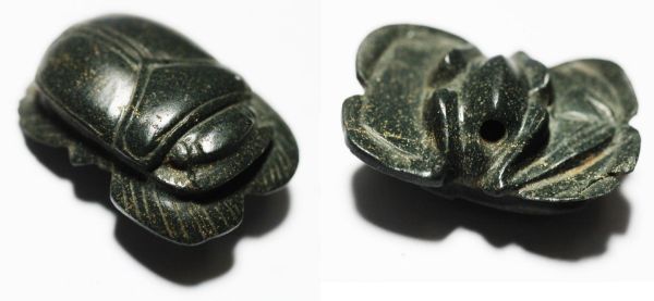 Picture of ANCIENT EGYPT. LARGE STONE BUTTON SCARAB. NEW KINGDOM. 1400 B.C