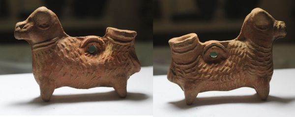 Picture of BYZANTINE ZOOMORPHIC TERRACOTTA VESSEL. 800 - 1000 A.D