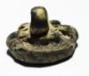 Picture of IRON AGE II. SOUTH LEVANT. 9TH - 8TH CENTURY B.C. STONE SCARAB IN BRONZE BEZEL RING . PSEUDO - CARTOUCHE. ANKH-SYMBOL