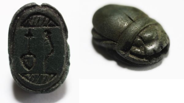 Picture of ANCIENT EGYPT. NEW KINGDOM. SCHIST STONE SCARAB 1400 - 1300 B.C B.C