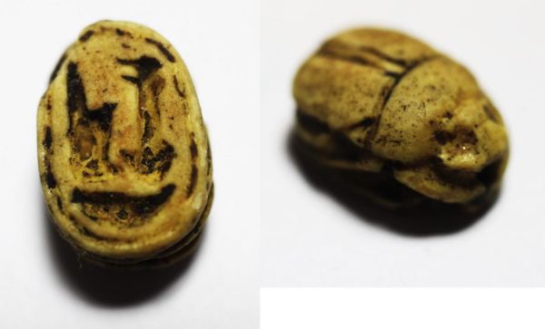 Picture of ANCIENT EGYPT. NEW KINGDOM STONE SCARAB. 1400 - 1300 B.C