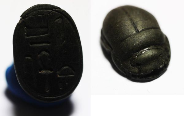 Picture of ANCIENT EGYPT. NEW KINGDOM STONE SCARAB. 1400 - 1300 B.C