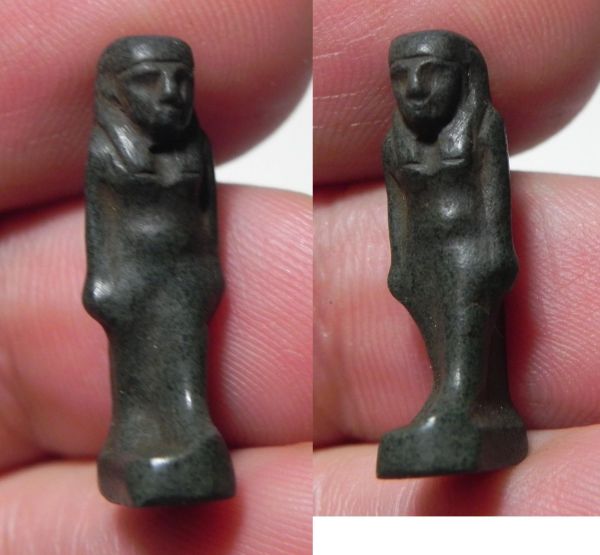 Picture of ANCIENT EGYPT, STONE AMULET OF A FEMALE .  NEW KINGDOM 1400 - 1200 B.C