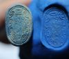 Picture of ANCIENT EGYPT. 2ND INTERMEDIATE EGYPTIAN BLUE SCARAB. 1782 - 1570 B.C