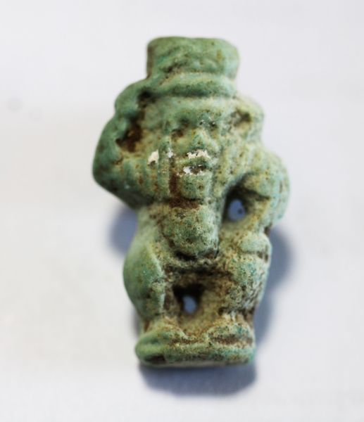 Picture of ANCIENT EGYPT. FAIENCE BES AMULET. 600 - 300 B.C