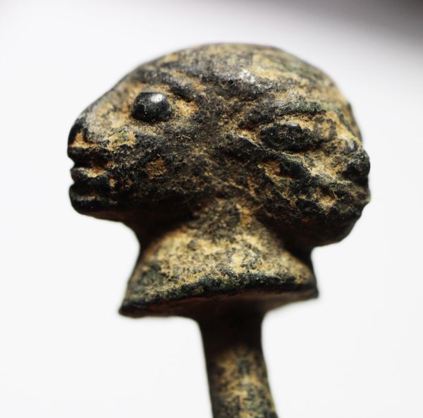 Picture of Iron Age II, c. 7th BC. Triple headed Bronze Pin. Holy land