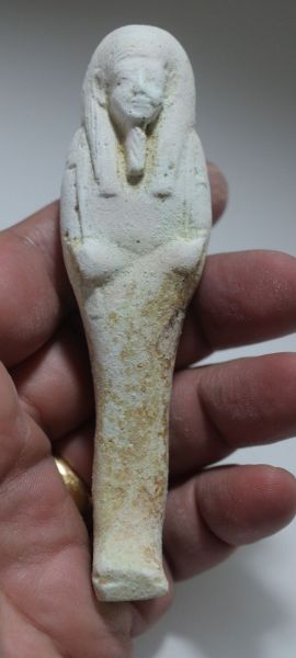 Picture of ANCIENT EGYPT. 26TH DYNASTY. FAIENCE USHABTI. 600 - 300 B.C