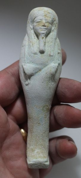 Picture of ANCIENT EGYPT. 26TH DYNASTY. FAIENCE USHABTI. 600 - 300 B.C