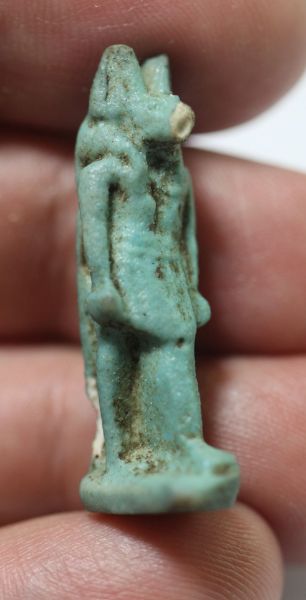 Picture of ANCIENT FAIENCE ANUBIS AMULET, 600 - 300 B.C