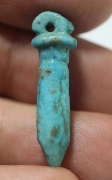 Picture of ANCIENT EGYPT -  FAIENCE PAPYRUS SCEPTRE AMULET. 600 - 300 B.C