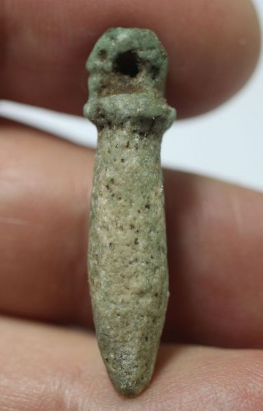 Picture of ANCIENT EGYPT -  FAIENCE PAPYRUS SCEPTRE AMULET. 600 - 300 B.C