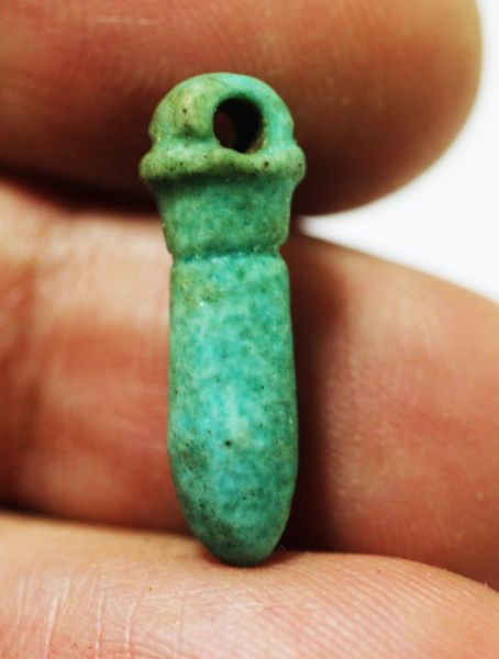 Picture of ANCIENT EGYPT -  FAIENCE PAPYRUS SCEPTRE AMULET. 600 - 300 B.C