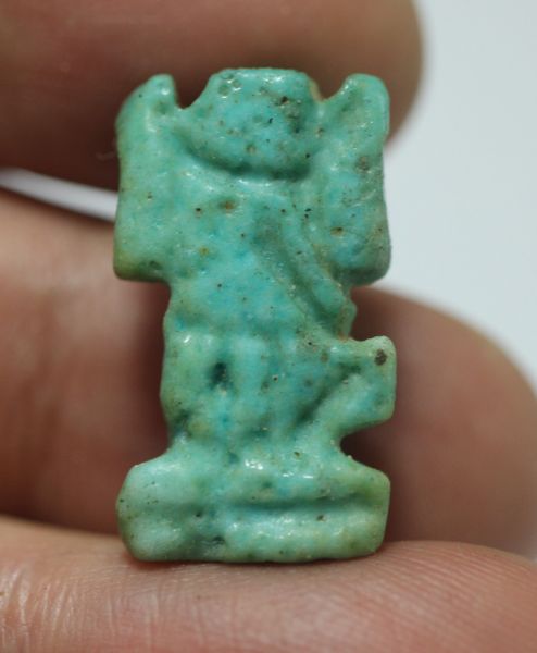 Picture of ANCIENT EGYPT-  FAIENCE SHU AMULET. 600 - 300 B.C