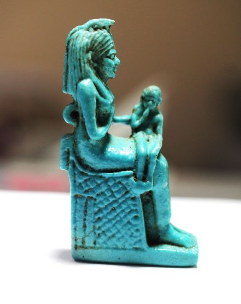 Picture of  ANCIENT EGYPT. LARGE ISIS NURSING HORUS AMULET .  600 - 300 B.C