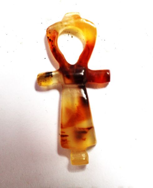 Picture of ANCIENT EGYPT.  NEW KINGDOM CARNELIAN ANKH AMULET. 1300 B.C