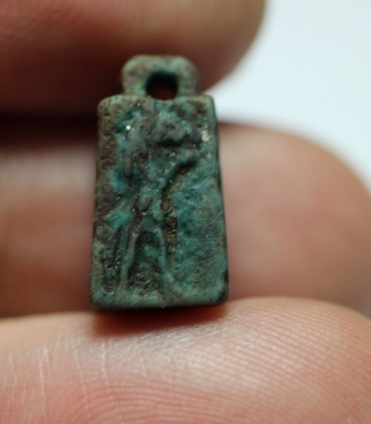 Picture of ANCIENT EGYPT, NEW KINGDOM FAIENCE AMULET. 14TH CENTURY BC .