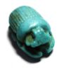 Picture of ANCIENT EGYPT.  FANTASTIC FAIENCE BUTTON SCARAB. 600 - 300 B.C