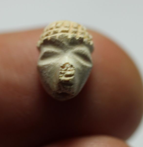 Picture of ANCIENT EGYPT. Nubian or Upper Egyptian Ivory head / Bead.   Pre-dynastic 3500-3000 BC 