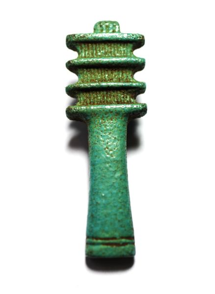 Picture of ANCIENT EGYPT. FANTASTIC FAIENCE  DJED PILLAR AMULET. 600 B.C