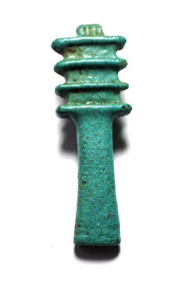 Picture of ANCIENT EGYPT. FANTASTIC FAIENCE  DJED PILLAR AMULET. 600 B.C