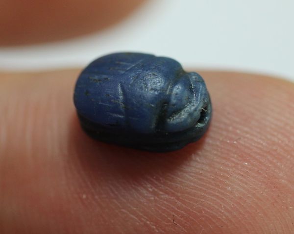 Picture of ANCIENT EGYPT. RARE NEW KINGDOM GLASS SCARAB 13TH CENTURY B.C.  RAMESSIDE ERA