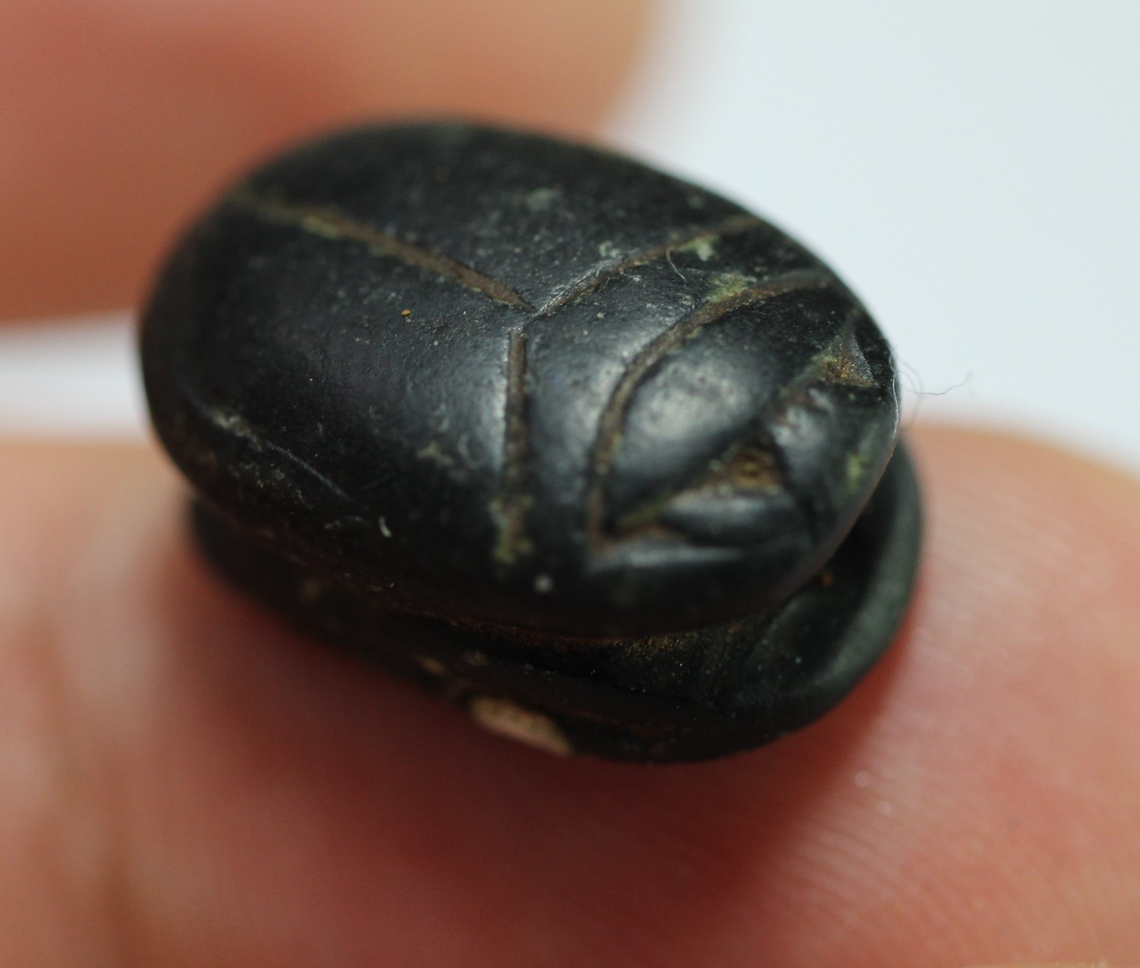 Acropolo. ANCIENT EGYPT. RARE NEW KINGDOM STONE SCARAB 13TH CENTURY B.C.