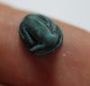 Picture of ANCIENT EGYPT. NEW KINGDOM FAIENCE EGYPTIAN BLUE, FROG SHAPED SCARABOID 13TH CEN. B.C