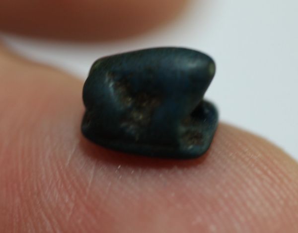 Picture of ANCIENT EGYPT. NEW KINGDOM FAIENCE EGYPTIAN BLUE, FROG SHAPED SCARABOID 13TH CEN. B.C