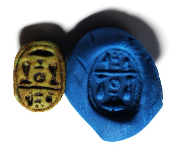 Picture of Ancient Egypt. New Kingdom. 1400 - 1200 B.C Stone Scarab