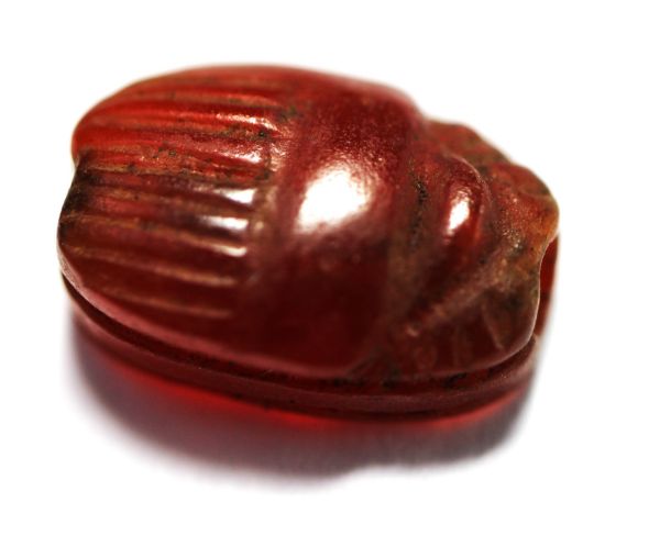 Picture of ANCIENT EGYPT -  BEAUTIFUL CARNELIAN STONE SCARAB. NEW KINGDOM .1400 B.C. 