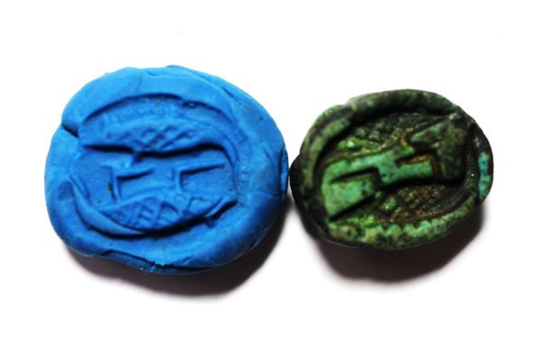 Picture of ANCIENT EGYPT. NEW KINGDOM. FAIENCE SCARAB. 1400 - 1200 B.C
