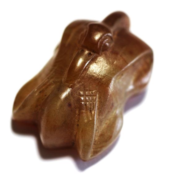 Picture of ANCIENT EGYPT. LARGE DUCK STONE AMULET. 1250 B.C.  NEW KINGDOM. 19TH DYNASTY