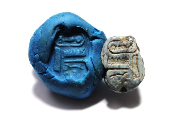 Picture of ANCIENT EGYPT , NEW KINGDOM STONE SCARAB.  1400 B.C
