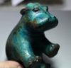 Picture of  ANCIENT EGYPT . BEAUTIFUL LARGE FAIENCE HIPPOPOTAMUS . MIDDLE KINGDOM.   2030 - 1650 B.C