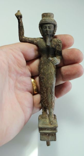 Picture of ANCIENT EGYPT. BRONZE ONURIS STATUE. 600 - 300 B.C.  SOLID