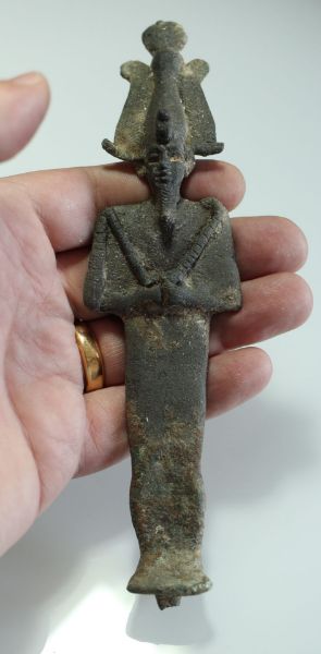 Picture of ANCIENT EGYPT SOLID BRONZE STATUE OF OSIRIS. 1075 - 600 B.C