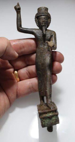 Picture of ANCIENT EGYPT. BRONZE ONURIS STATUE. 600 - 300 B.C . SOLID