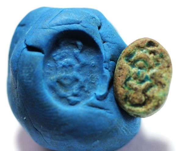 Picture of ANCIENT EGYPT.NEW KINGDOM FAIENCE SCARAB. 1400 B.C
