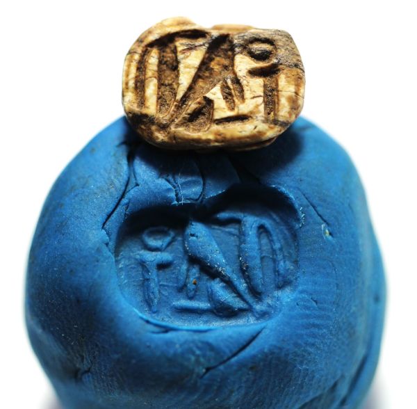 Picture of ANCIENT EGYPT , NEW KINGDOM STONE SCARAB. 1400 B.C